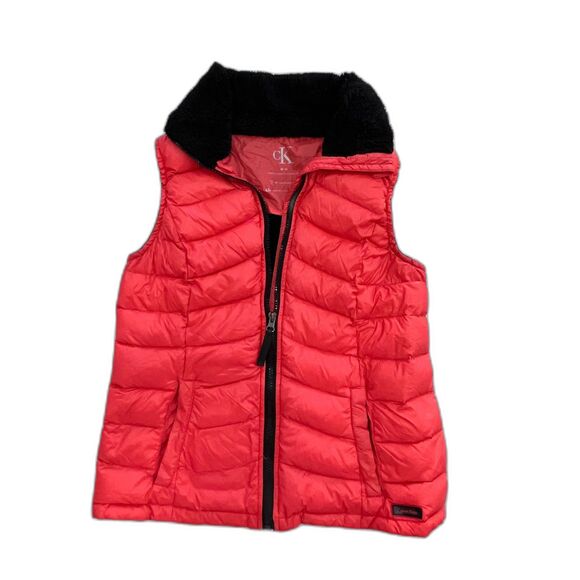 CK Calvin Klein Coral Puffer Vest Size M - Picture 1 of 6